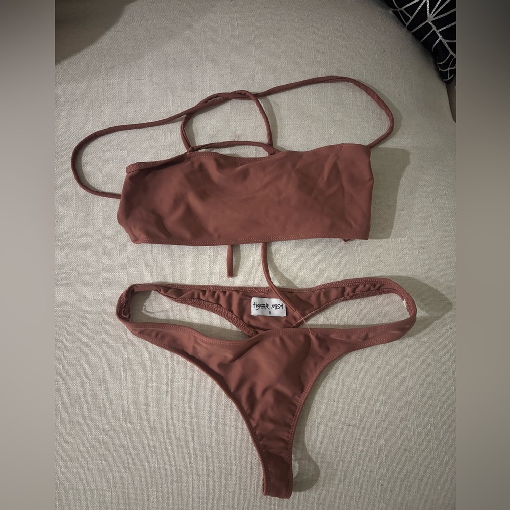 Tiger Mist Brown Bikini Set